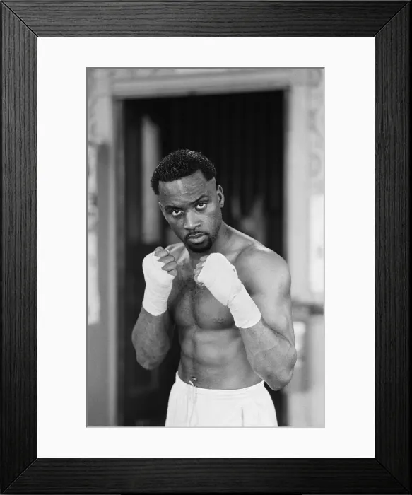 Framed Print : Nigel Benn on a photo shoot ahead of his next fight against American Tim Williams Framed Print : Nigel Benn on a photo shoot ahead of his next fight against American Tim Williams