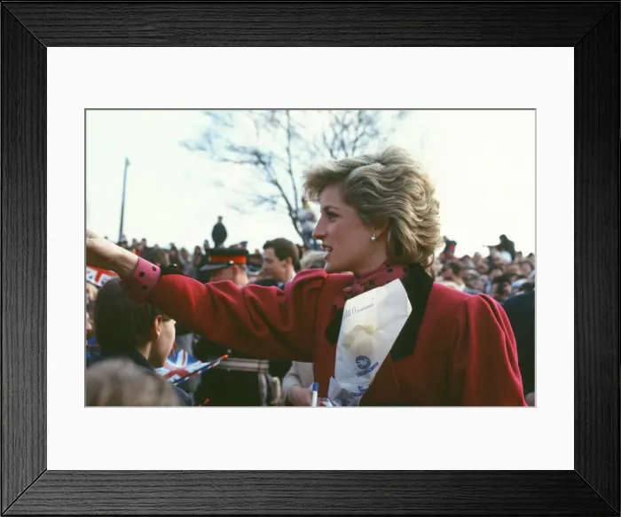 Framed Print : Princess Diana meets and greets the people of Walsall, West Midlands Framed Print : Princess Diana meets and greets the people of Walsall, West Midlands