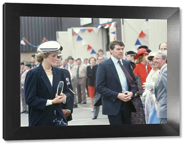 Princess Diana meets and greets the people of Atherstone, Warwickshire