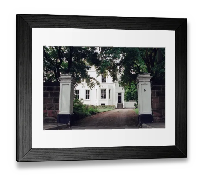 Framed Print : Exterior view of Battlecrease House, the late 19th century home of James