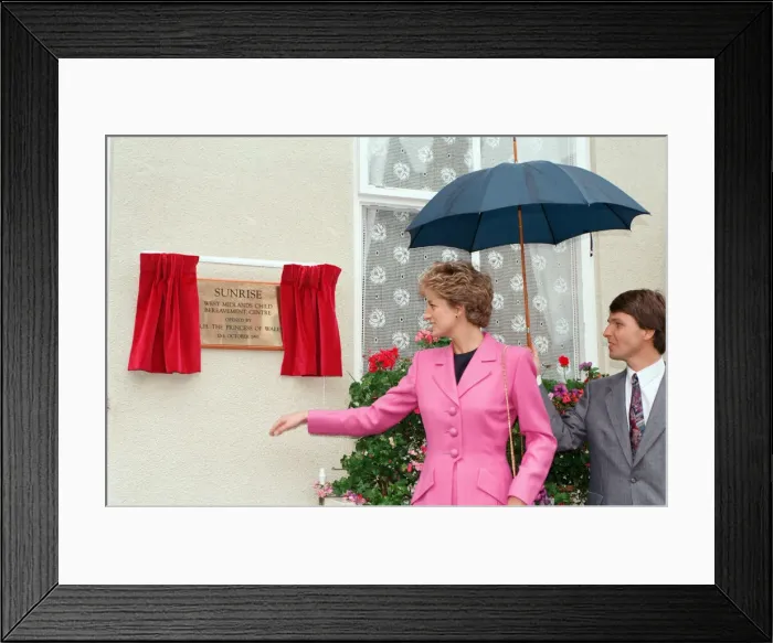 Framed Print : HRH The Princess of Wales at Edwards Trust in Edgbaston Framed Print : HRH The Princess of Wales at Edwards Trust in Edgbaston
