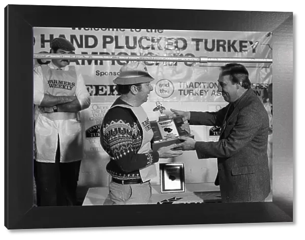 Turkey plucking championship at Henley. December 1984