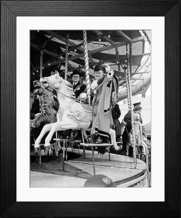 Framed Print : Kings Lynn Mart Fair, Norfolk. 15th February 1953