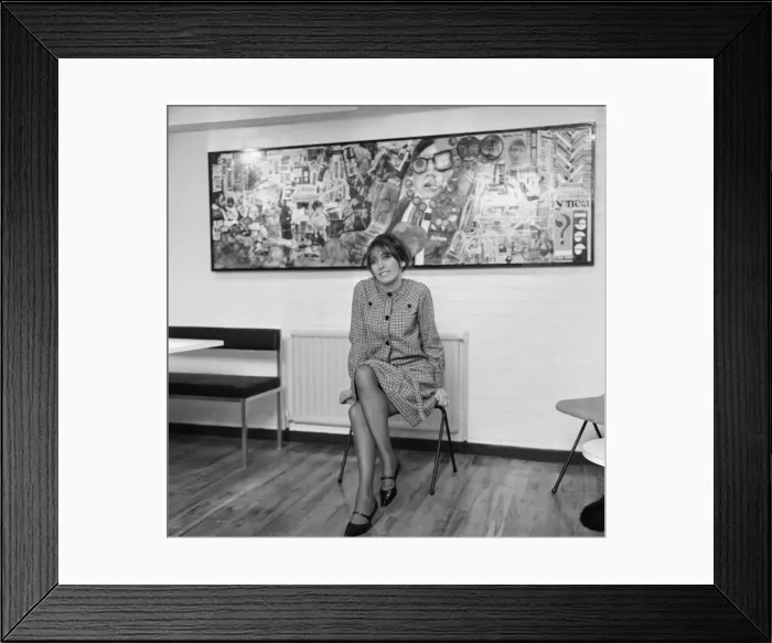 Framed Print : Jean Fairclough, Artist from Bolton, aged 24 years old, pictured with her mural Framed Print : Jean Fairclough, Artist from Bolton, aged 24 years old, pictured with her mural
