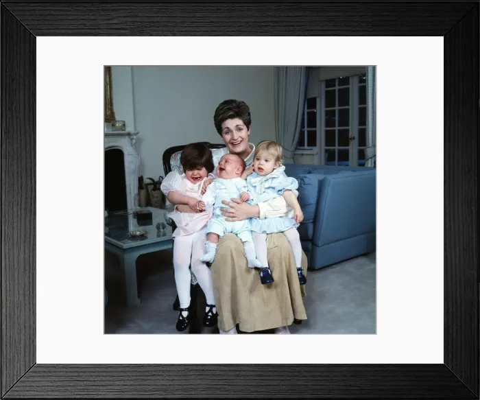 Framed Print : Sharon Osbourne is pictured with her three children, Aimee, Kelly and Jack. Circa 1986 Framed Print : Sharon Osbourne is pictured with her three children, Aimee, Kelly and Jack. Circa 1986