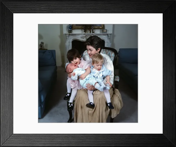 Framed Print : Sharon Osbourne is pictured with her three children, Aimee, Kelly and Jack. Circa 1986 Framed Print : Sharon Osbourne is pictured with her three children, Aimee, Kelly and Jack. Circa 1986