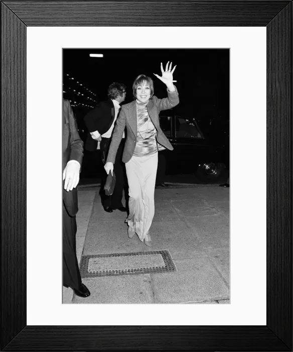 Framed Print : Shirley MacLaine at the White Elephant club in Westminster for a party to celebrate her Framed Print : Shirley MacLaine at the White Elephant club in Westminster for a party to celebrate her