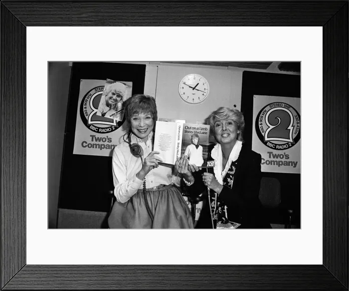 Framed Print : Shirley MacLaine at the BBC to appear on the Gloria Hunniford programme with her new book Framed Print : Shirley MacLaine at the BBC to appear on the Gloria Hunniford programme with her new book