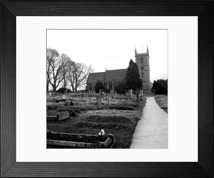 Framed Print : St Martins Church in Bladon, Oxfordshire. Burial place of members of the Churchill Framed Print : St Martins Church in Bladon, Oxfordshire. Burial place of members of the Churchill