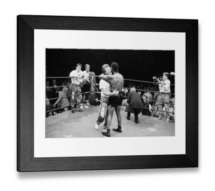 Framed Print : Nigel Benn vs Tim Williams at Royal Albert Hall London. Benn stopped his opponent Framed Print : Nigel Benn vs Tim Williams at Royal Albert Hall London. Benn stopped his opponent