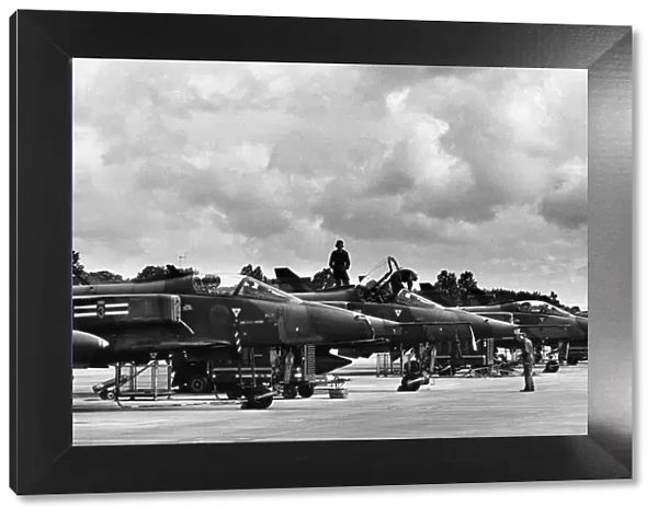 SEPECAT Jaguar GR3As of 54 Squadron seen being prepared at RAF Coltishall for a