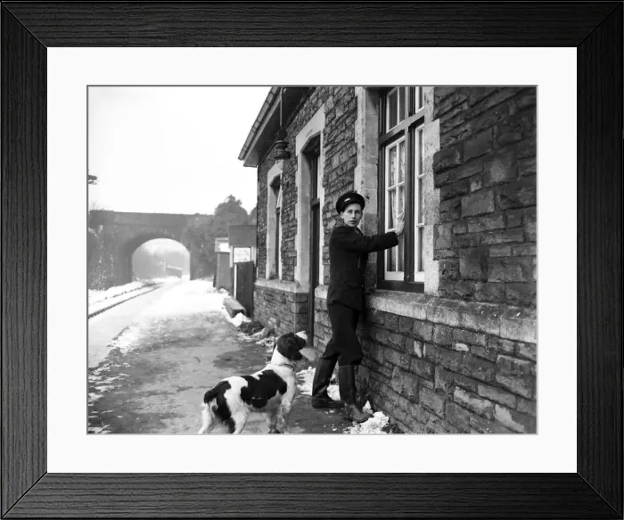 Framed Print : The Foreman of Penyrheol railway station. Penyrheol is a suburban district of Swansea Framed Print : The Foreman of Penyrheol railway station. Penyrheol is a suburban district of Swansea