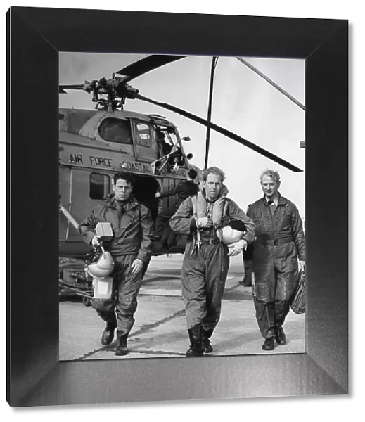 Flight Sergeant J Green, Flight Lieutenant L Thompson and Master Navigator J Patterson