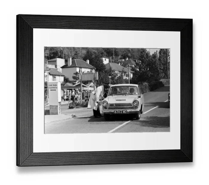 Framed Print : General scenes in Polperro, Cornwall. 13th July 1967