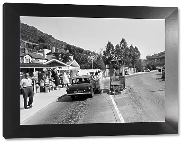Traffic ban, Polperro, Cornwall. 13th July 1967