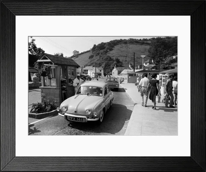 Framed Print : Traffic ban, Polperro, Cornwall. 13th July 1967 Framed Print : Traffic ban, Polperro, Cornwall. 13th July 1967