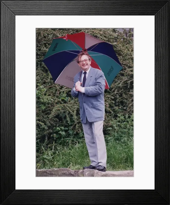 Framed Print : Ian McCaskill British weather presenter at a garden DBase Framed Print : Ian McCaskill British weather presenter at a garden DBase