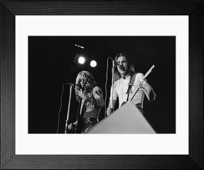 Framed Print : Status Quo perform at The Reading Festival on Saturday 25th August 1973 Framed Print : Status Quo perform at The Reading Festival on Saturday 25th August 1973