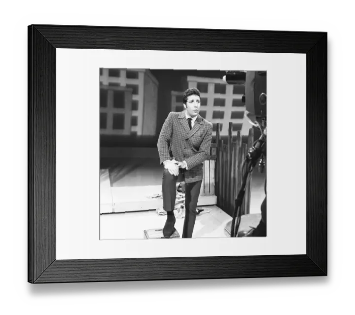 Framed Print : Tom Jones seen here recording Tom Jones! TV programme at the ATV studios at Elstree