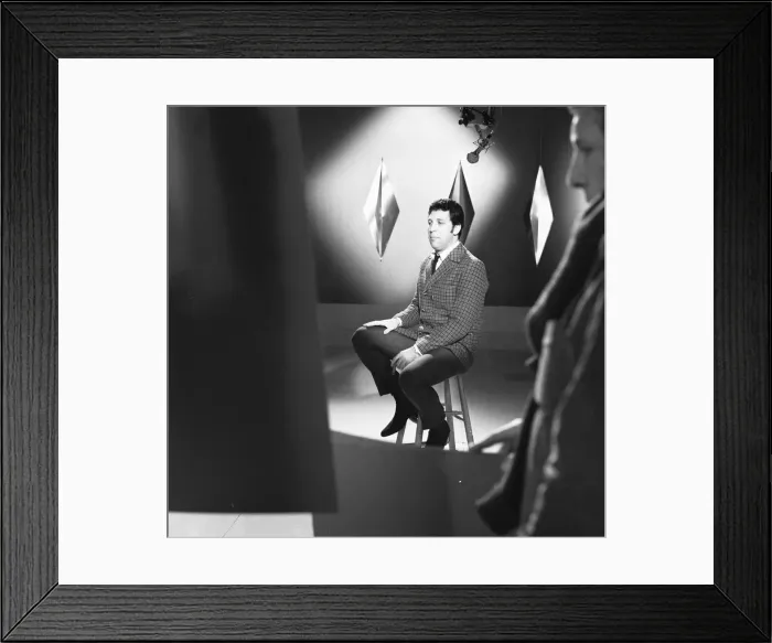 Framed Print : Tom Jones seen here recording Tom Jones! TV programme at the ATV studios at Elstree