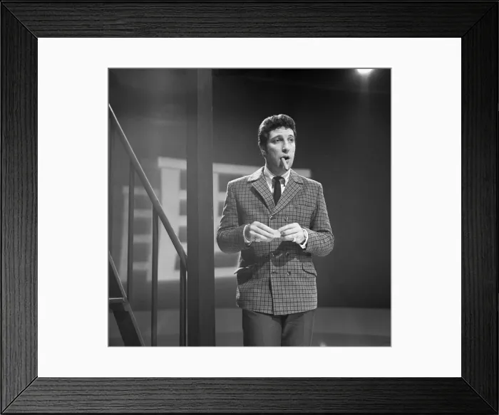 Framed Print : Tom Jones seen here recording Tom Jones! TV programme at the ATV studios at Elstree Framed Print : Tom Jones seen here recording Tom Jones! TV programme at the ATV studios at Elstree