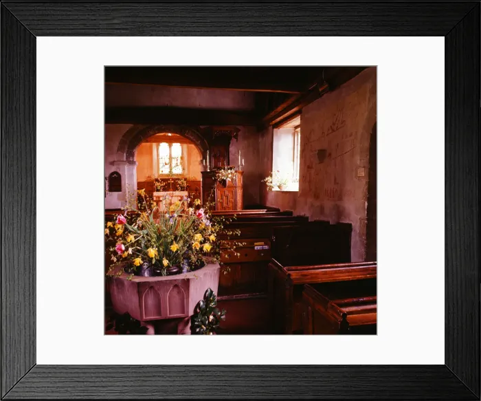 Framed Print : St. Nicholas Church, Pyrford, Surrey. July 1967