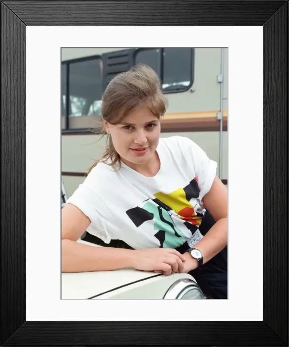 Framed Print : Sophie Aldred as Doctor Who assistant Ace seen here on location near Arundel during