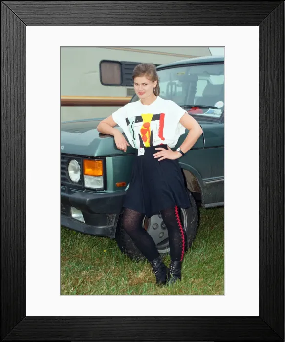 Framed Print : Sophie Aldred as Doctor Who assistant Ace seen here on location near Arundel during Framed Print : Sophie Aldred as Doctor Who assistant Ace seen here on location near Arundel during