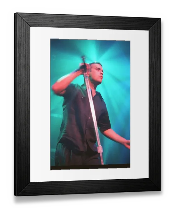 Framed Print : Robbie Wiiliams on stage at Middlesbrough Town Hall, 1998. Pic from Tark Framed Print : Robbie Wiiliams on stage at Middlesbrough Town Hall, 1998. Pic from Tark