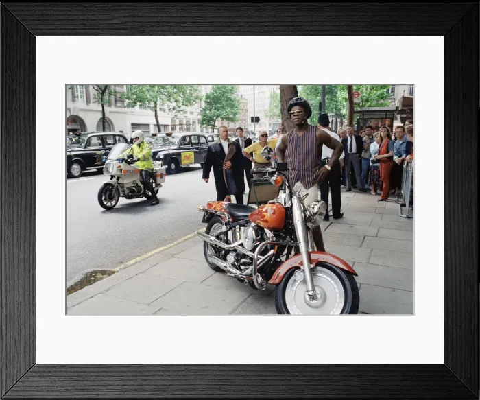Framed Print : British boxer Chris Eubank attending a press conference in Aldwych, London Framed Print : British boxer Chris Eubank attending a press conference in Aldwych, London