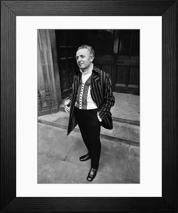 Framed Print : Leo Abse pictured wearing his budget day suit made of Welsh tweed. 15th April 1969 Framed Print : Leo Abse pictured wearing his budget day suit made of Welsh tweed. 15th April 1969