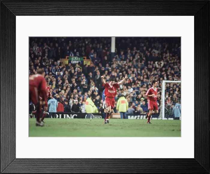 Framed Print : English Premier League match at Goodison Park. Everton 1 v Liverpool 1 Framed Print : English Premier League match at Goodison Park. Everton 1 v Liverpool 1