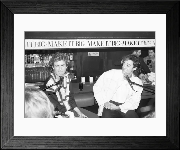 Framed Print : George Michael and Andrew Ridgeley, better known as the pop duo Wham Framed Print : George Michael and Andrew Ridgeley, better known as the pop duo Wham