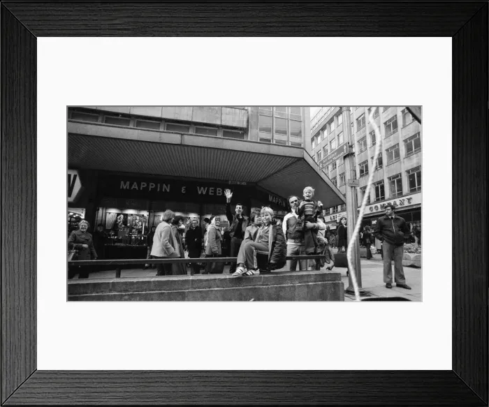 Framed Print : Father Christmas Tours Birmingham City Centre, 8th December 1979. Mappin & Webb Framed Print : Father Christmas Tours Birmingham City Centre, 8th December 1979. Mappin & Webb