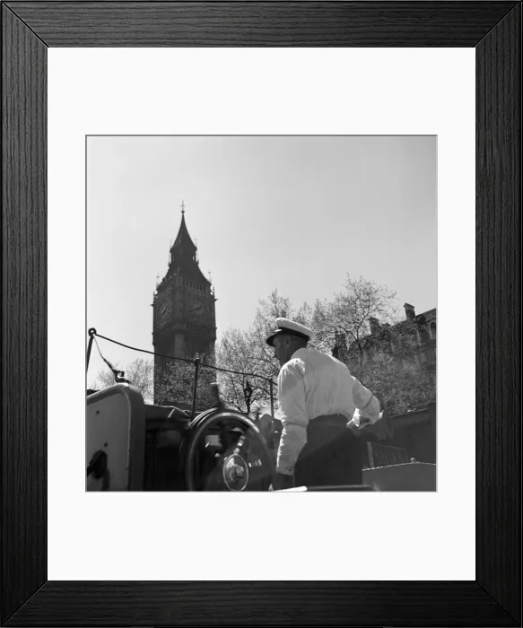 Framed Print : A pleasure steamer on the River Thames, London. 30th May 1950 Framed Print : A pleasure steamer on the River Thames, London. 30th May 1950
