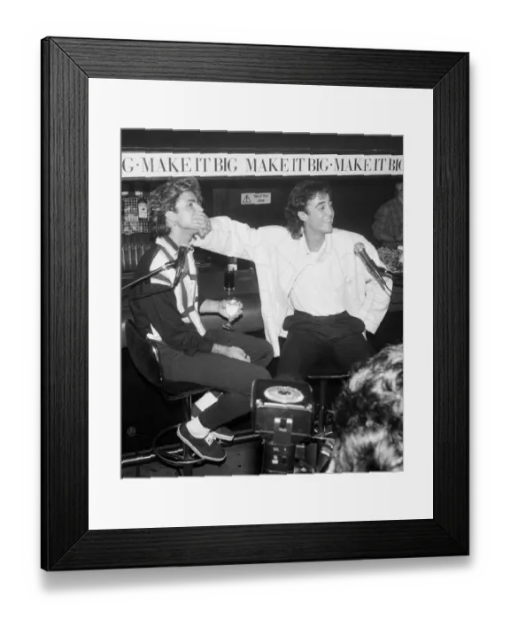 Framed Print : George Michael and Andrew Ridgeley, better known as the pop duo Wham