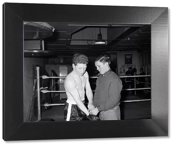 Boxer Dennis Pleace in training. 18th April 1962
