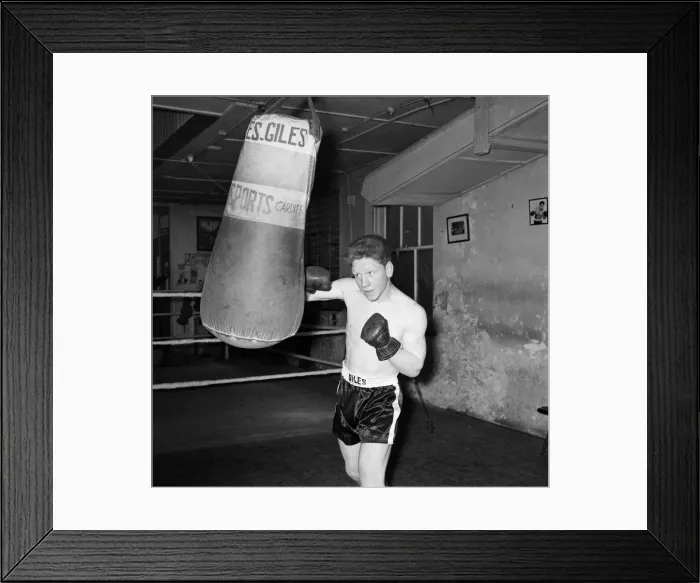 Framed Print : Boxer Dennis Pleace in training. 18th April 1962 Framed Print : Boxer Dennis Pleace in training. 18th April 1962