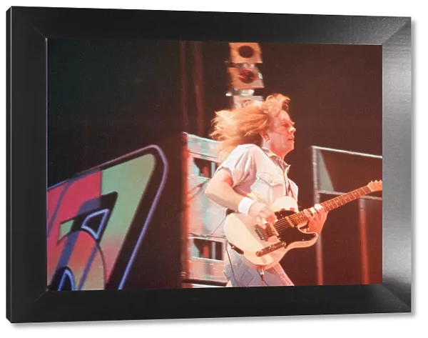 Status Quo in concert at the NEC in Birmingham, 11th December 1990. Our Picture Shows