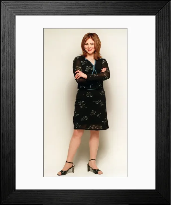 Framed Print : TV Programme Take the High Road Catriona Evans celebrity fashion feature