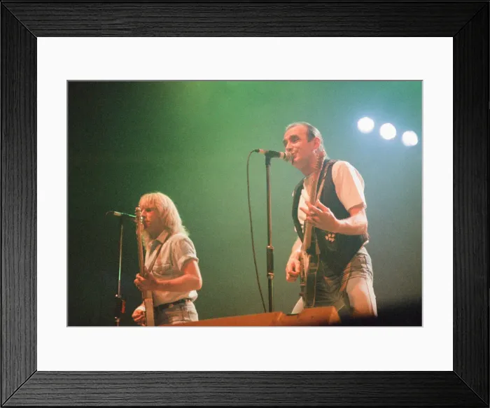 Framed Print : Status Quo in concert at the NEC in Birmingham, 11th December 1990. Our Picture Shows Framed Print : Status Quo in concert at the NEC in Birmingham, 11th December 1990. Our Picture Shows