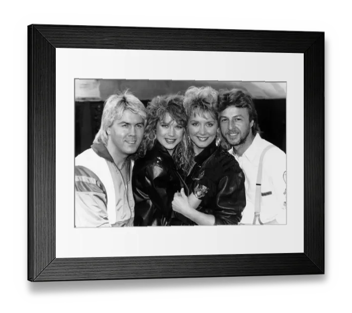Framed Print : Buck Fizz British pop group who won the Eurovision Song Contest with their song Making Framed Print : Buck Fizz British pop group who won the Eurovision Song Contest with their song Making
