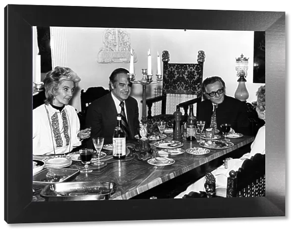 Senator George McGovern entertained to a private dinner party by Leo Abse, MP