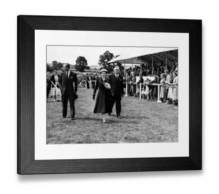 Framed Print : Queen Elizabeth II visiting Wales. The Queen with the Duke of Edinburgh