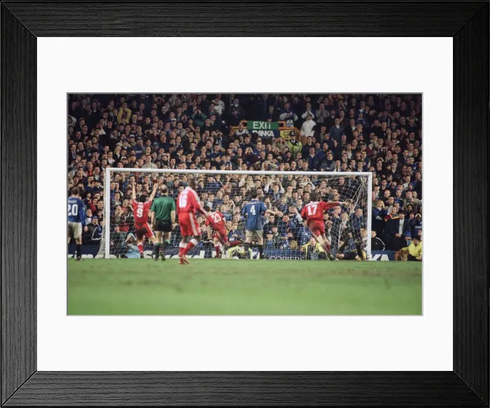 Framed Print : English Premier League match at Goodison Park. Everton 1 v Liverpool 1