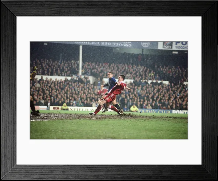 Framed Print : English Premier League match at Goodison Park. Everton 1 v Liverpool 1 Framed Print : English Premier League match at Goodison Park. Everton 1 v Liverpool 1