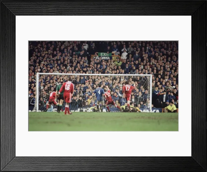 Framed Print : English Premier League match at Goodison Park. Everton 1 v Liverpool 1 Framed Print : English Premier League match at Goodison Park. Everton 1 v Liverpool 1