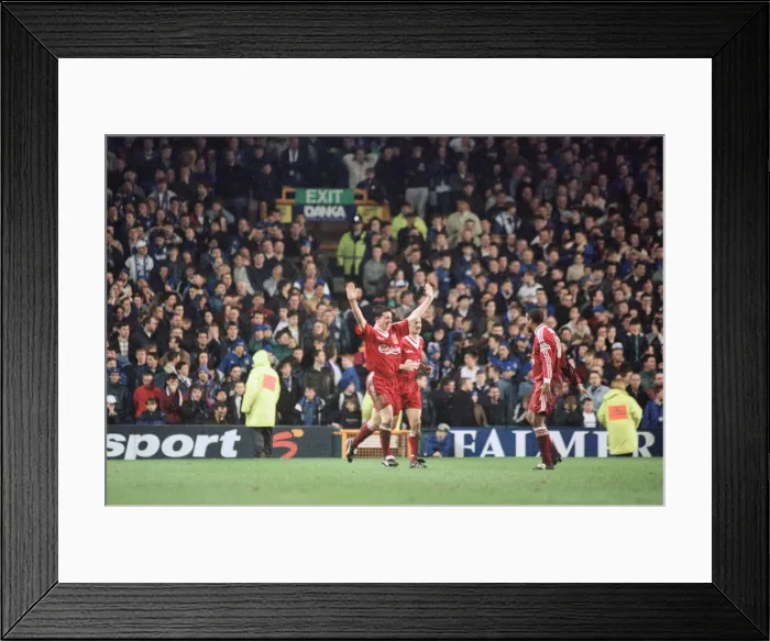 Framed Print : English Premier League match at Goodison Park. Everton 1 v Liverpool 1 Framed Print : English Premier League match at Goodison Park. Everton 1 v Liverpool 1