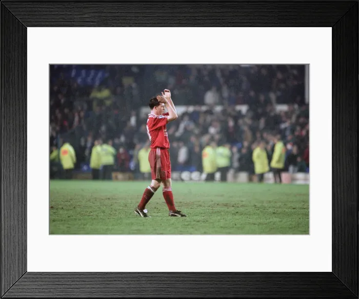 Framed Print : English Premier League match at Goodison Park. Everton 1 v Liverpool 1