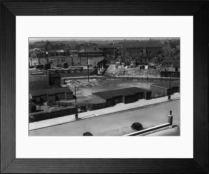 Framed Print : Surface air raid shelters close to the remain of the bus station in Hull Framed Print : Surface air raid shelters close to the remain of the bus station in Hull